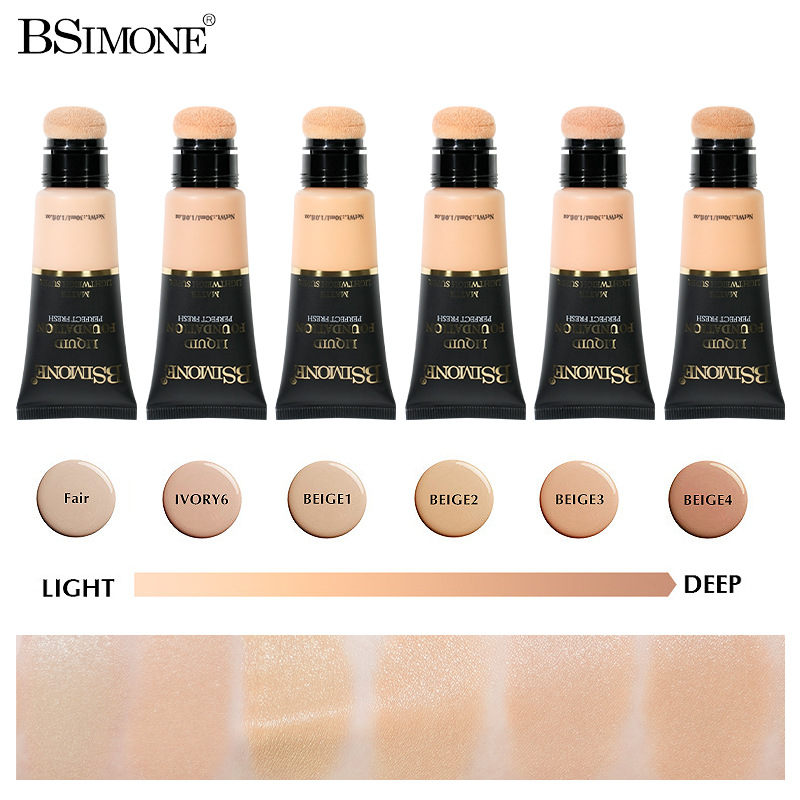 Excluido para correctores transfronterizos, base líquida hidratante e hidratante de larga duración sin maquillaje, base líquida, impermeable y antitranspirante, piel seca, sin tapar, base líquida en polvo