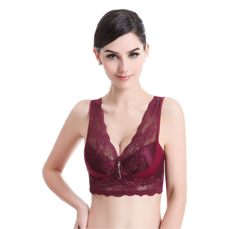 Новый стиль: беспроводной сексуальный бюстгальтер-топ с кружевом и открытой спиной, пуш-ап, больших размеров, для спорта и сна, оптовая цена от производителя, трансграничная торговля
