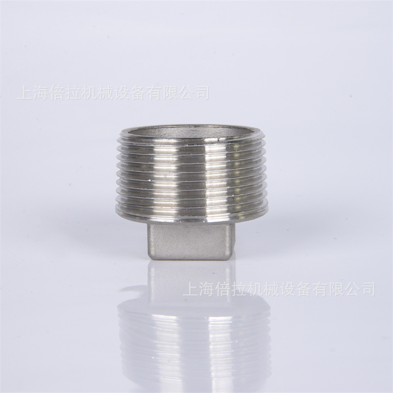 TENHEFLOW不锈钢304四方堵头1"外丝螺纹丝扣冷镦四角闷头配件接头
