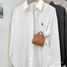 小马白色刺绣衬衫新款宽松薄款2025衬衣休闲长袖防晒上衣外套女潮