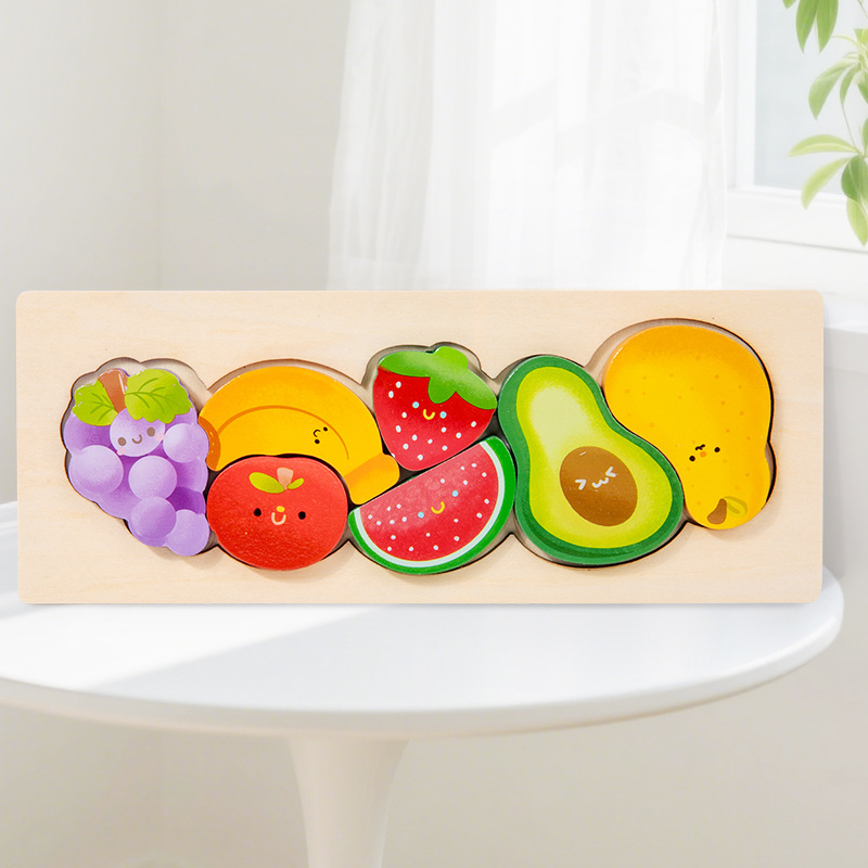 Madera para niños animales padres-hijos puzzle tridimensional bloques de construcción puzzle bebé puzzle de madera ayuda de enseñanza temprana juguetes de puzzle
