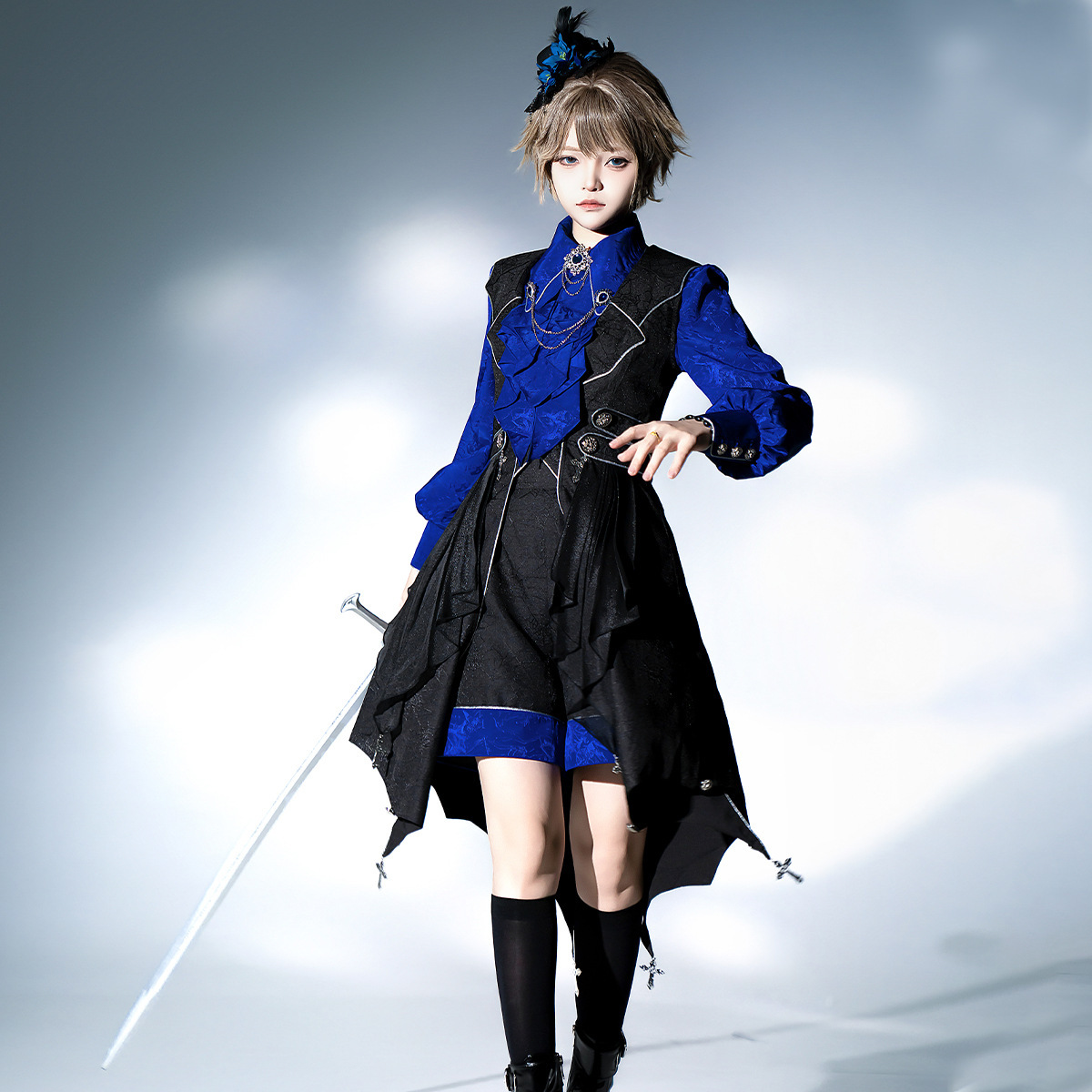 2026 Xiong Doujiang Original Knight's Code Lolita Women's Lolita Vest Shirt Shorts Daily Outfit 7170