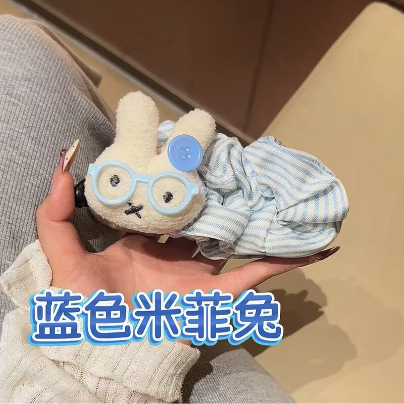 新款可爱波点大号米菲兔巨显发量香蕉夹后脑勺盘发神器百搭甜美少|undefined
