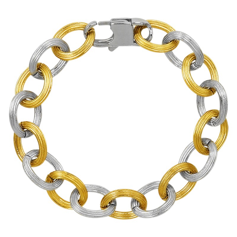 Marka titanio acero nicho luz joyería de lujo en relieve pendientes pulsera chapado 18K oro real joyería traje F443-E243