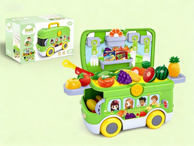 Amazon 2 - en - 1 cocina coche de frutas autobús juguetes de simulación de almacenamiento de juguetes para niños