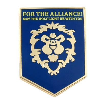 Blizzard Blizzard Game World of Warcraft Brooch Tribal Alliance Flag Badge Classic Game Picture Standard Accessories (Yaxa sancaqları) - navy-blue
