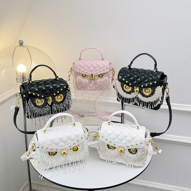 Women's Bag 2025 New Style Personalized Owl European and American Fashion Rhinestone Crossbody Chic Chanel-Style Shoulder Bag