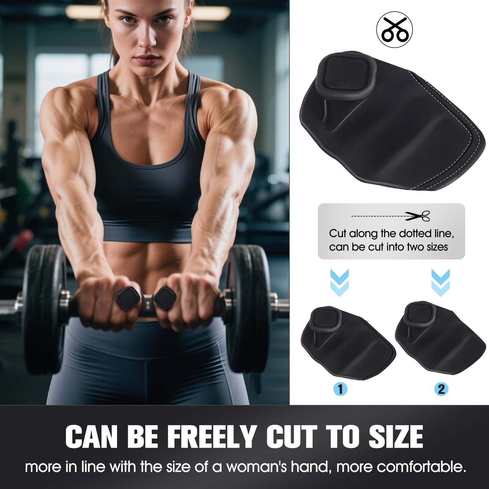 Cross-Border Gripstrengthener Fitness Dumbbell Weightlifting Silicone Palm Protector Anti-Slip Grip Anti-Callus Grip Strengthener