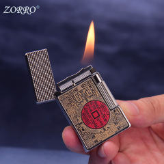 佐罗ZORRO煤油朗声机锌合金 一体机响音大花纹朗声机Z612山鬼花钱