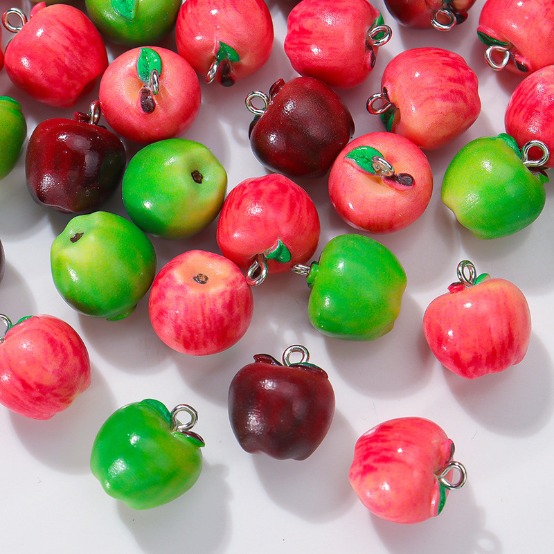 Simulated Fruit Miniature Stereo Apple Pendant Pendant DIY Handmade Keychain Necklace Bracelet Pendant Simulated Fruit Miniature Stereo Apple Pendant Pendant DIY Handmade Keychain Necklace Bracelet Pendant