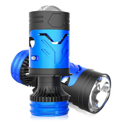 推奨されたデュアルライト H4 魚眼レンズ車の LED ヘッドライトモーター付きシングルカップシングル直射オートバイ電球修正