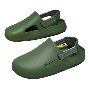 2024 New EVA Thick Bottom Baotou NK Half Drag Beach Sports Flat Non-slip Deodorant Mueller Shoes Men's Slippers