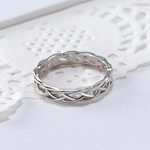wish Amazon AliExpress best selling 14k rose gold plated intertwined hollow ring European and American engagement temperament tail ring