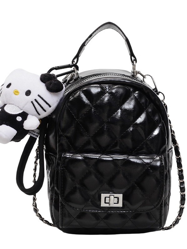 Bolsos para mujer 2025 nueva versión coreana de la mochila pequeña de la moda Lingge de alta gama de la fragancia pequeña bolsa de mensajero de cadena multiusos
