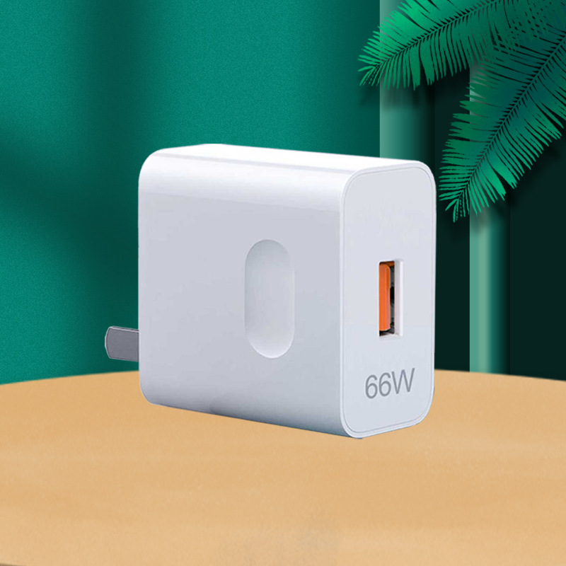 El puerto USB del cabezal de carga de carga súper rápida de 66W es adecuado para Xiaomi, Huawei, China y EE. UU. Cargador original para teléfonos móviles