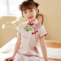 Новое летнее женское платье в китайском стиле Cheongsam платье Cheongsam Cute Girl Cheongsam