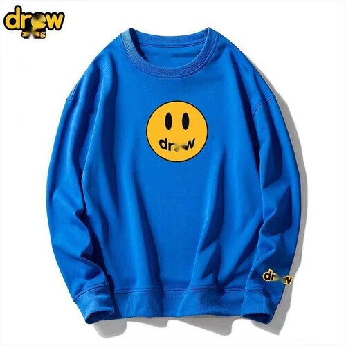 Tested quality Drew classic smiley face print round collar pullover hoodie for men and women couples high-end fashion hoodie