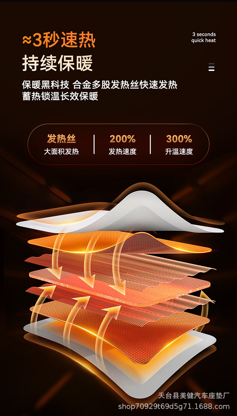 New heated seat cushion, winter plush seat cushion, single or double seat, for car use, 12V heated seat cushion for the driver and passenger