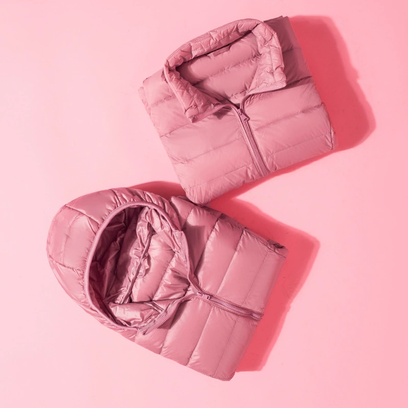 Плащевая дублёнка Velvet, 2024 год, набивка пухом утки, размер плюс S–4XL, с капюшоном или воротником-стойкой