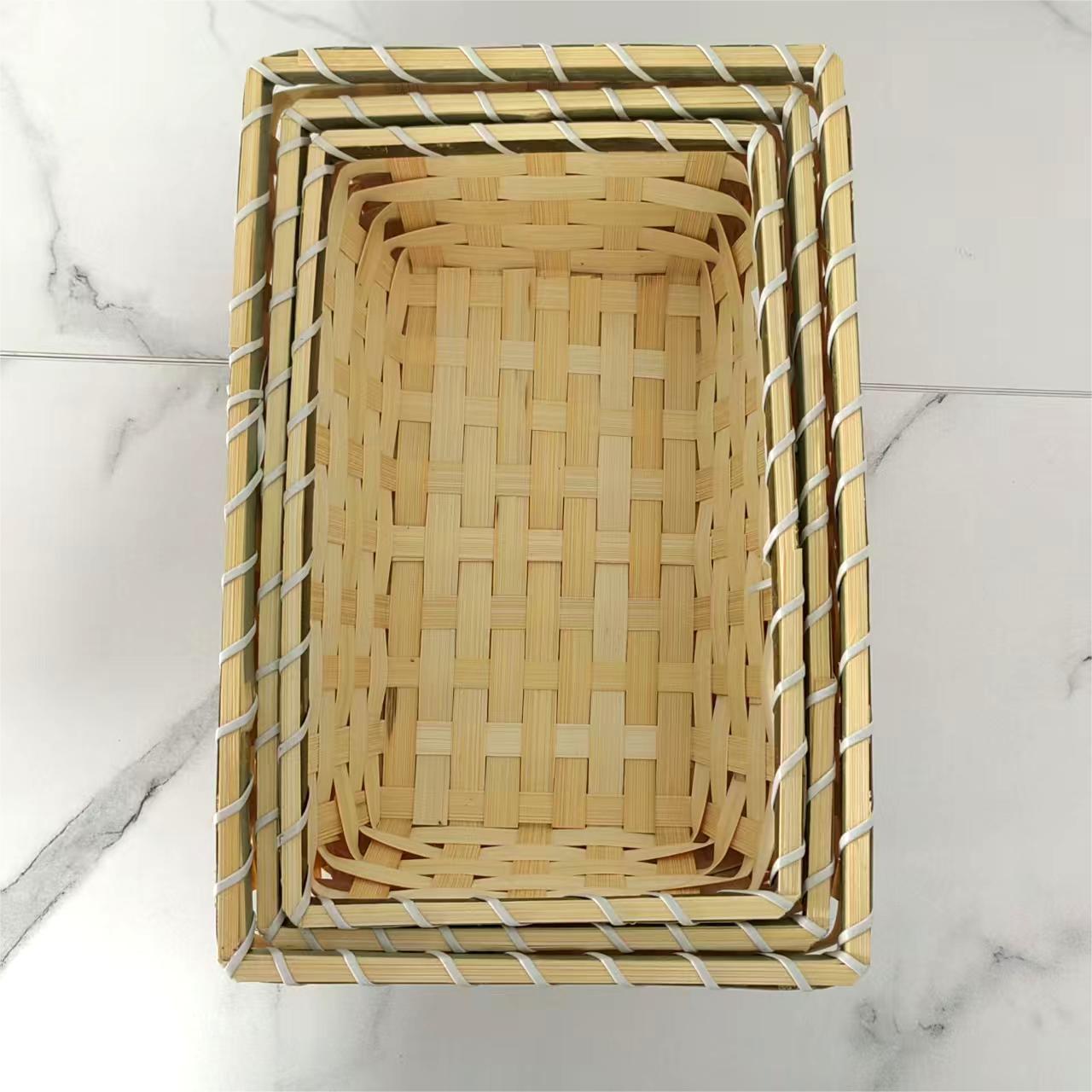 Cestas de bambú trenzadas, cestas de bambú huevos, bandejas hechas a mano, productos de bambú, pan al vapor, cestas comerciales de pan doméstico