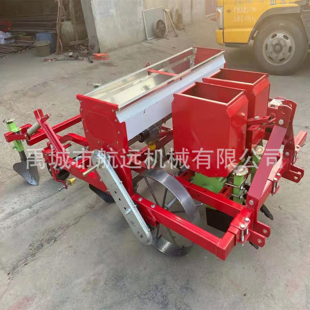 新款单膜2行花生播种机 单垄花生起垄施肥覆膜种植一体机