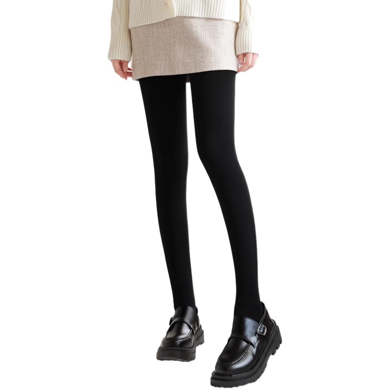 Pantimedias transparentes color piel para mujer, medias finas con efecto nude para primavera y otoño, leggings negros para uso interior y exterior.