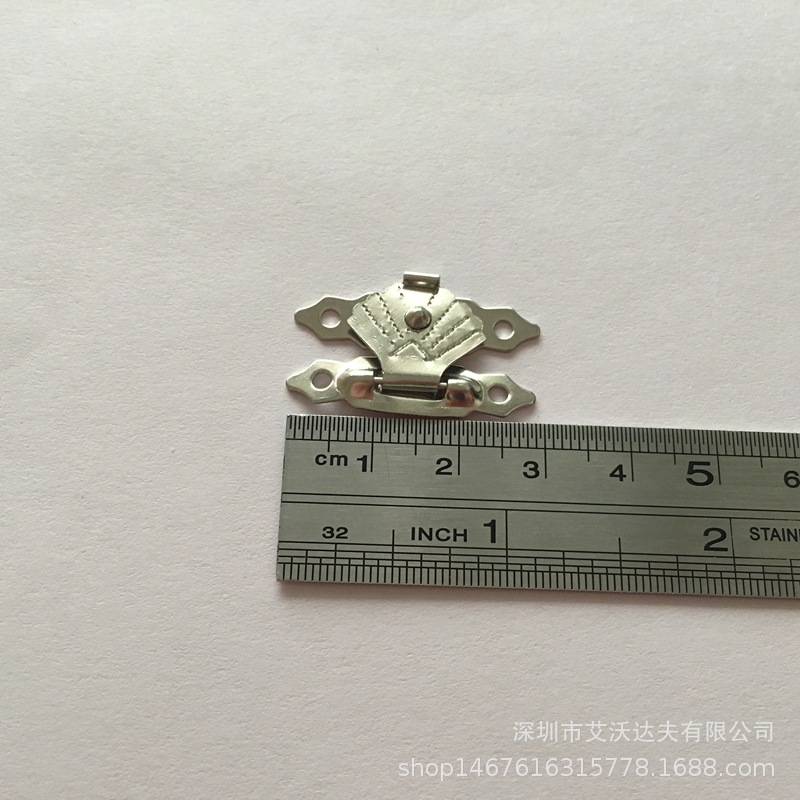 锁扣厂家供应 30*20mm镍色迷你花边锁 木盒锁扣 高档箱包配件金属
