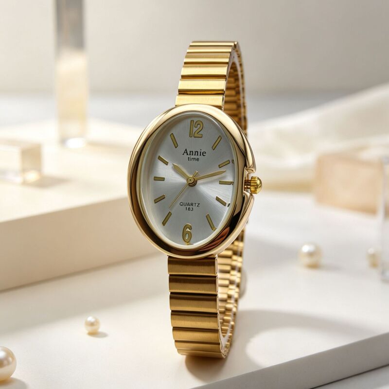 Pigeon Egg Steel Band Fashion Women's Watch New Style Elegant Oval High-End Light Luxury Quartz Watch Wholesale Pigeon Egg Steel Band Fashion Women's Watch New Style Elegant Oval High-End Light Luxury Quartz Watch Wholesale