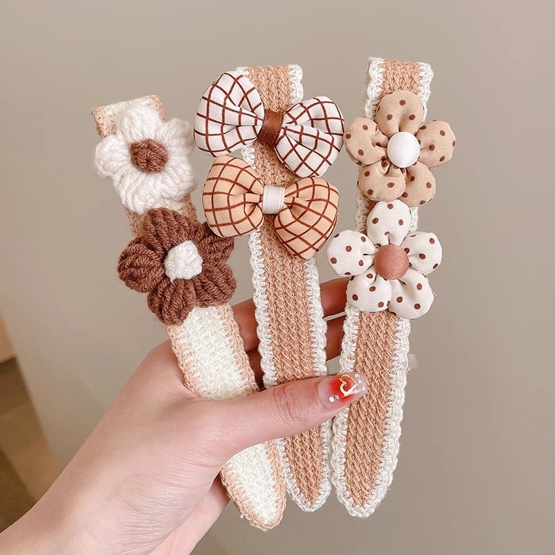 Niños pestañas pegatinas para el cabello acabado artefacto brazo para el cabello bebé velcro correa para el cabello niñas arco tarjeta para el cabello toque