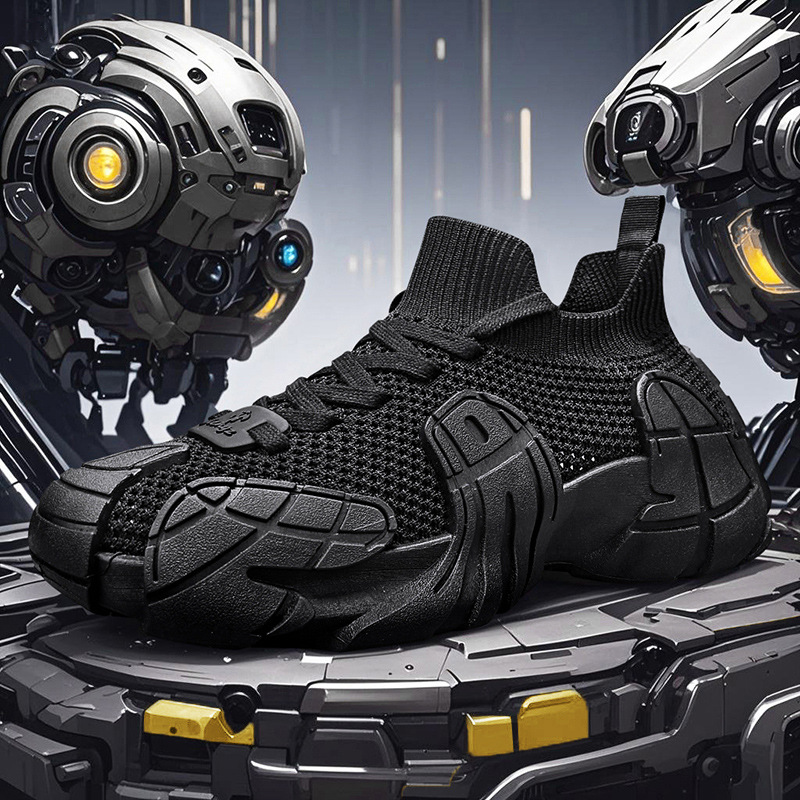 2025 verano nuevo calcetines espaciales casuales mecha respirables zapatos de trabajo coreanos zapatos de trabajo