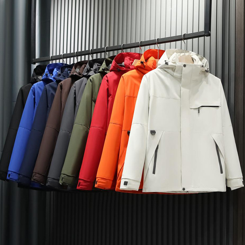 Windproof, Waterproof, and Warm Three-In-One Jacket, Men's and Women's Winter Two-Piece Set, Detachable, Customizable for Group Workwear