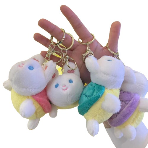  New Tortoise and Rabbit Keychain Pendant Tortoise Honey Doll Small Pendant Tortoise Cute Cute Rabbit Doll