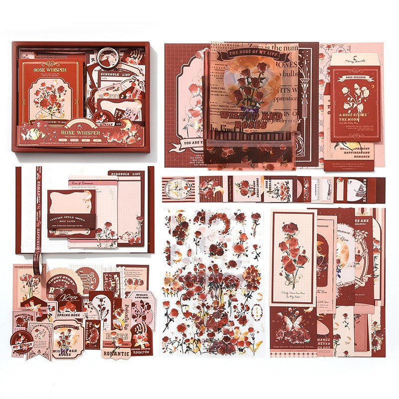 芯莫 欧米風蝶々図鑑 暖寄シリーズ ハンドブック素材ギフトボックス 可愛い女の子心方眼ノートセット