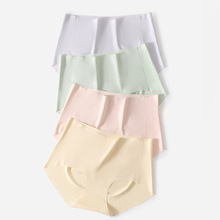 冰丝中腰女士内裤舒适亲肤无缝无痕女学生运动瑜伽纯棉裆三角底裤