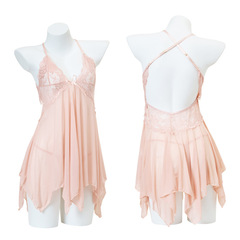 Night interest romantic pajamas hot lace temptation sexy plus-size underwear passionate mesh sheerness nightgown uniform dropshipping