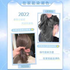 Champagne Gray Hair Dye for DIY Hair Color, Plant-Based Black Tea Pure Color Hair Cream, Women's Whitening Flax Brown