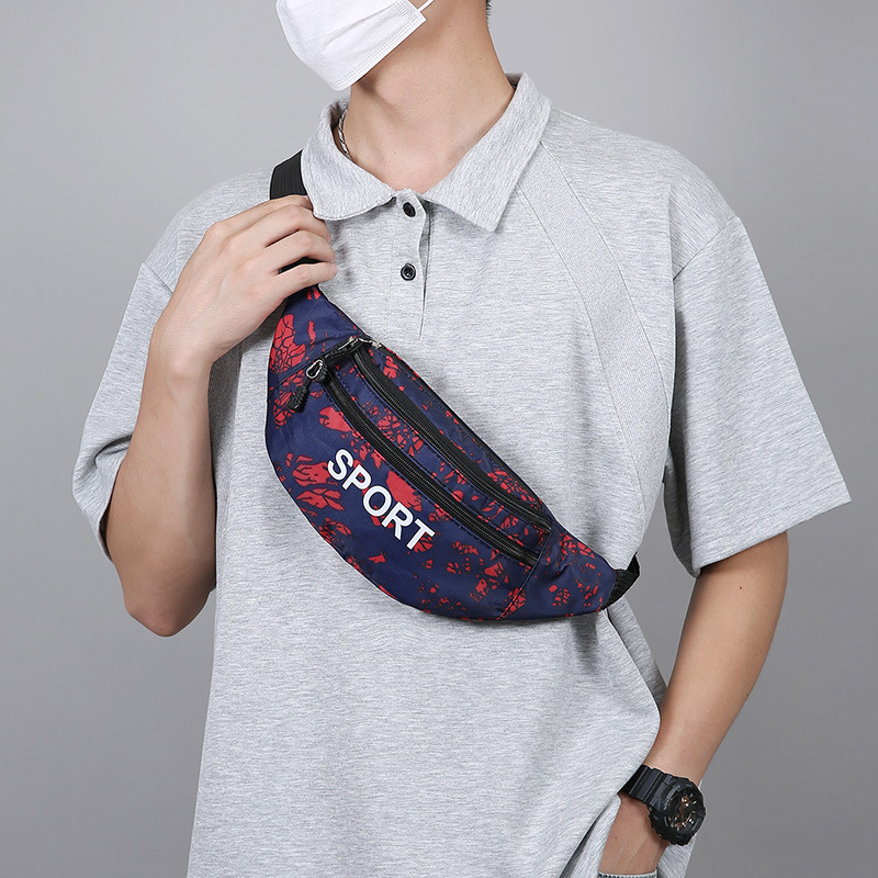 Nuevo bolso móvil de hombre de tendencia transfronteriza letras graffiti bolso de hombro de gran capacidad bolso portátil al aire libre