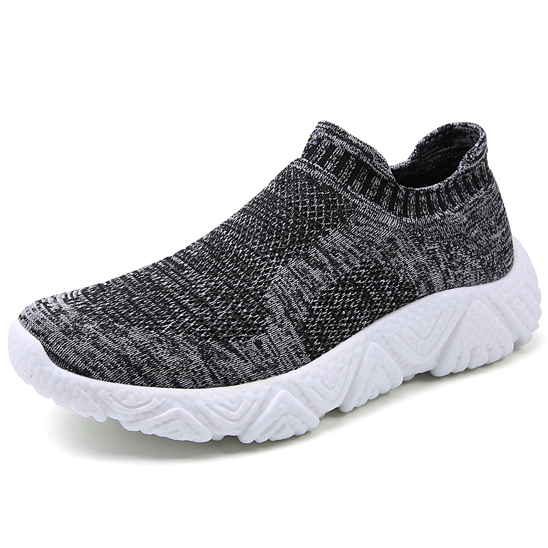 Cross-Border Foreign Trade Lightweight Fly-Knit Socks Men's Shoes Student Summer Foam Soft-Soled Mesh Shoes Large Size Running Sneakers