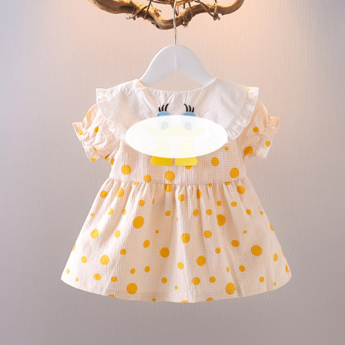 Children's Fashionable Korean Version Summer Outfit  Girls' Dress Summer Infants and Toddlers Cute Baby Girls Princess Dress