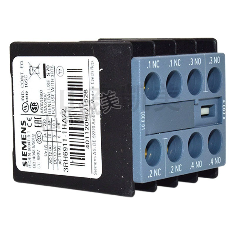 Группа вспомогательных контактных точек контактора Siemens 3RH6911-1HA22 2 открытая 2 установка с закрытым верхом S00 S0