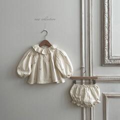 Ins Korean Children's Clothing Infant Embroidered Loose Fit Large Collar Doll Shirt Girls' Blouse Baby Girl Shirt