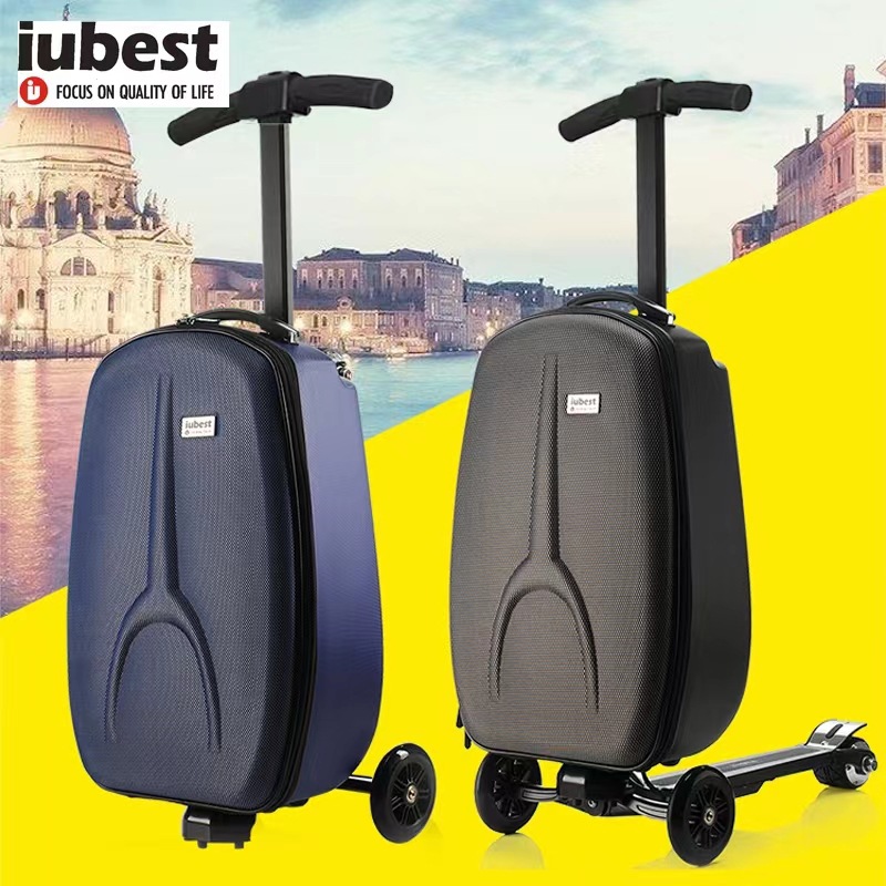 Iubest plegable de tres ruedas scooter maleta de negocios de exportación de equipaje de moda deslizante caja de la carretilla de embarque