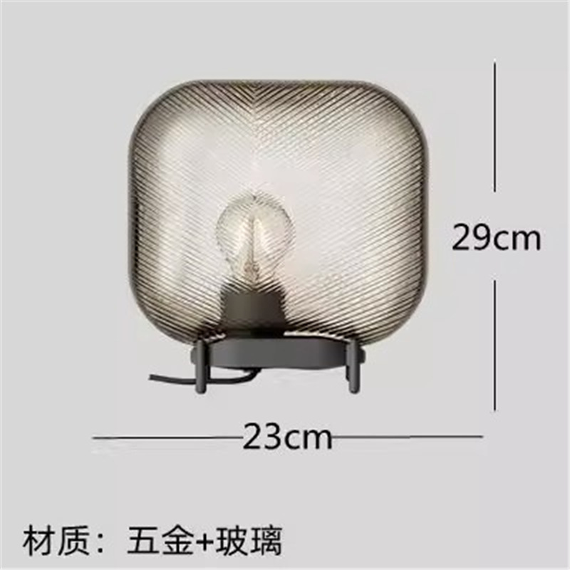 クリエイティブデザイン北欧シンプルで豪華な電気スタンド寝室ベッドヘッドランプ感リビング装飾ガラス|undefined