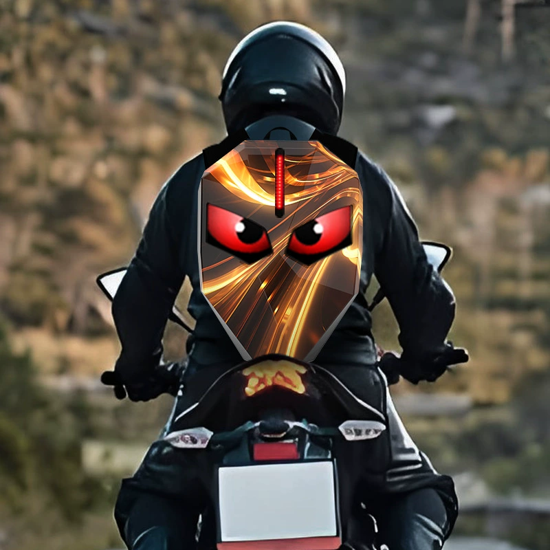 Светодиодный рюкзак Knight с цветным жестким корпусом из поликарбоната и дизайном «Демонический глаз», вместительная уличная сумка для велоспорта со светодиодным экраном высокой яркости