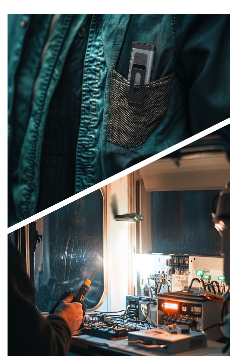 【T8Pro】1000Mah/8 Hours of Battery Life/500 Lumens/With Magnetic Attachment/With Measuring Tape/Strong Light Flashlight