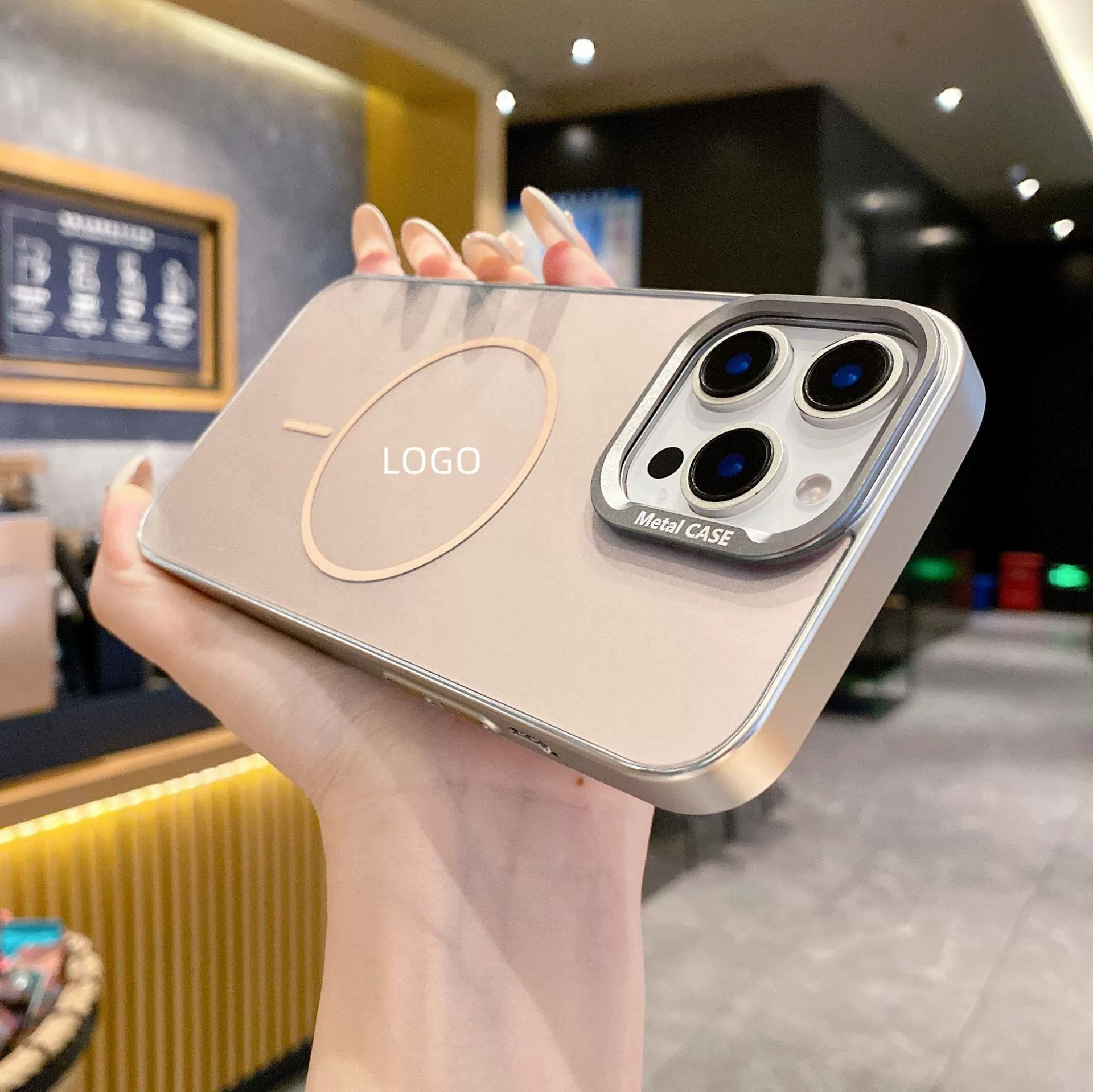 Чехол для Apple 16 Pro Max, тонкий магнитный металлический кольцевой чехол с матовым покрытием AG для iPhone 15, защитный жесткий чехол