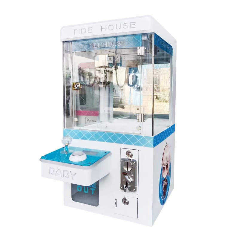 Máquina de garras transparente con funcionamiento a monedas para atrapar muñecos, máquina de garras arcade para equipos de entretenimiento comercial, mini máquina de garras.