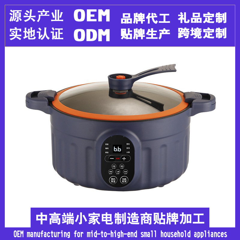 Multifunctional Plug-In Electric Micro-Pressure Cooker, Smart Electric Pressure Cooker, Large-Capacity Electric Hot Pot, Electric Wok, Non-Stick Cooking Pot
