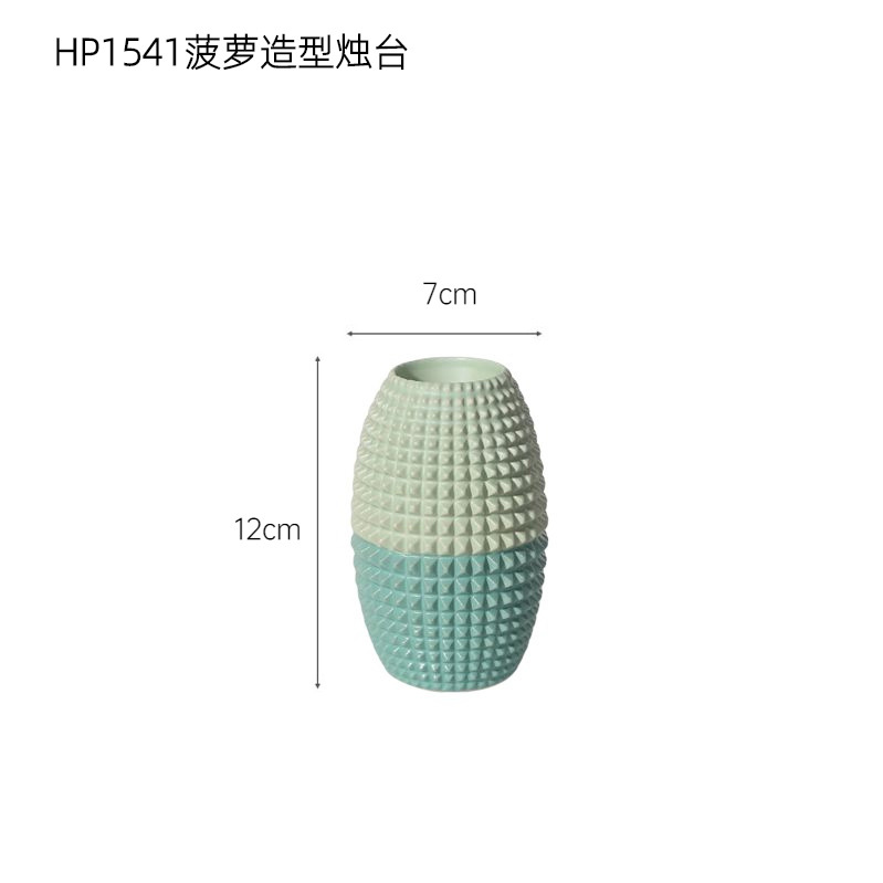 INS nórdico color piña forma florero de cerámica Sala flores secas arreglo de flores mesa de comedor decoración del hogar adornos