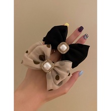 2021年新款扎马尾简约气质发饰发绳夏天头花高级蝴蝶结头饰头绳女